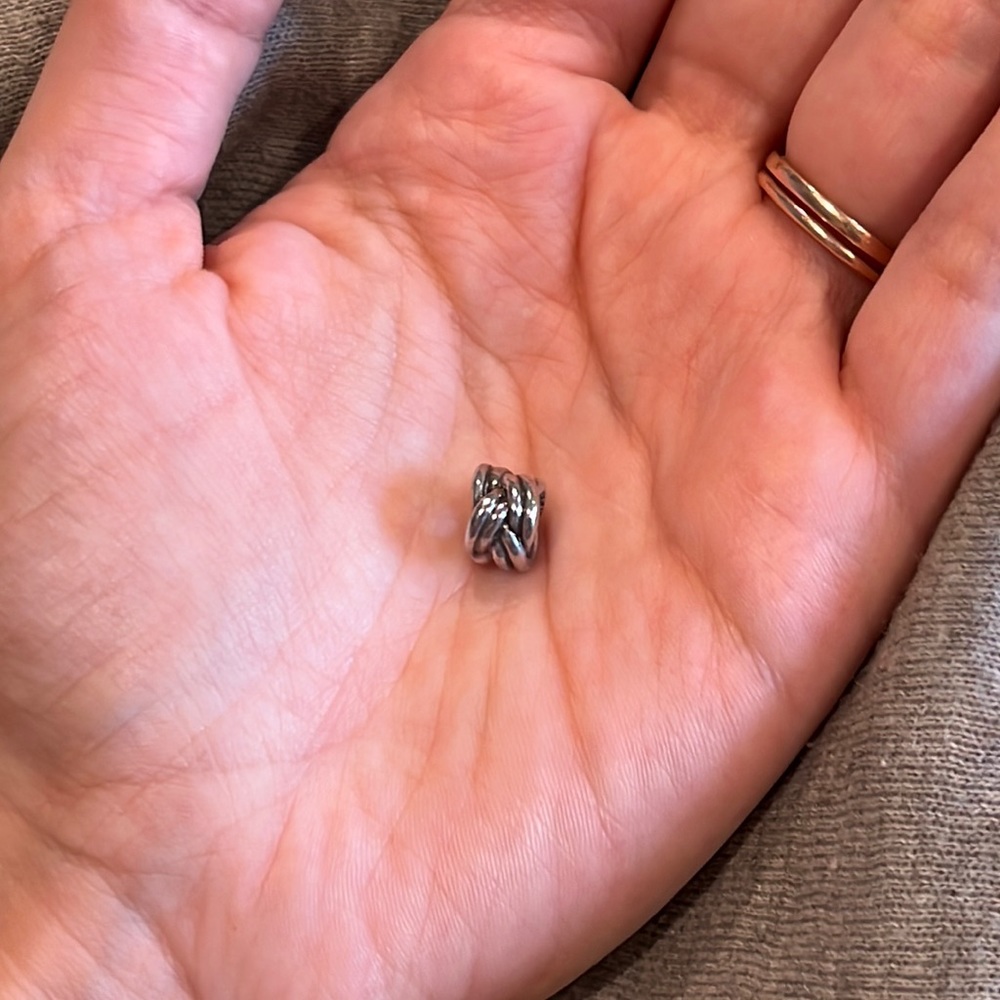 Pandora Forget Me Knot sterling silver retired charm